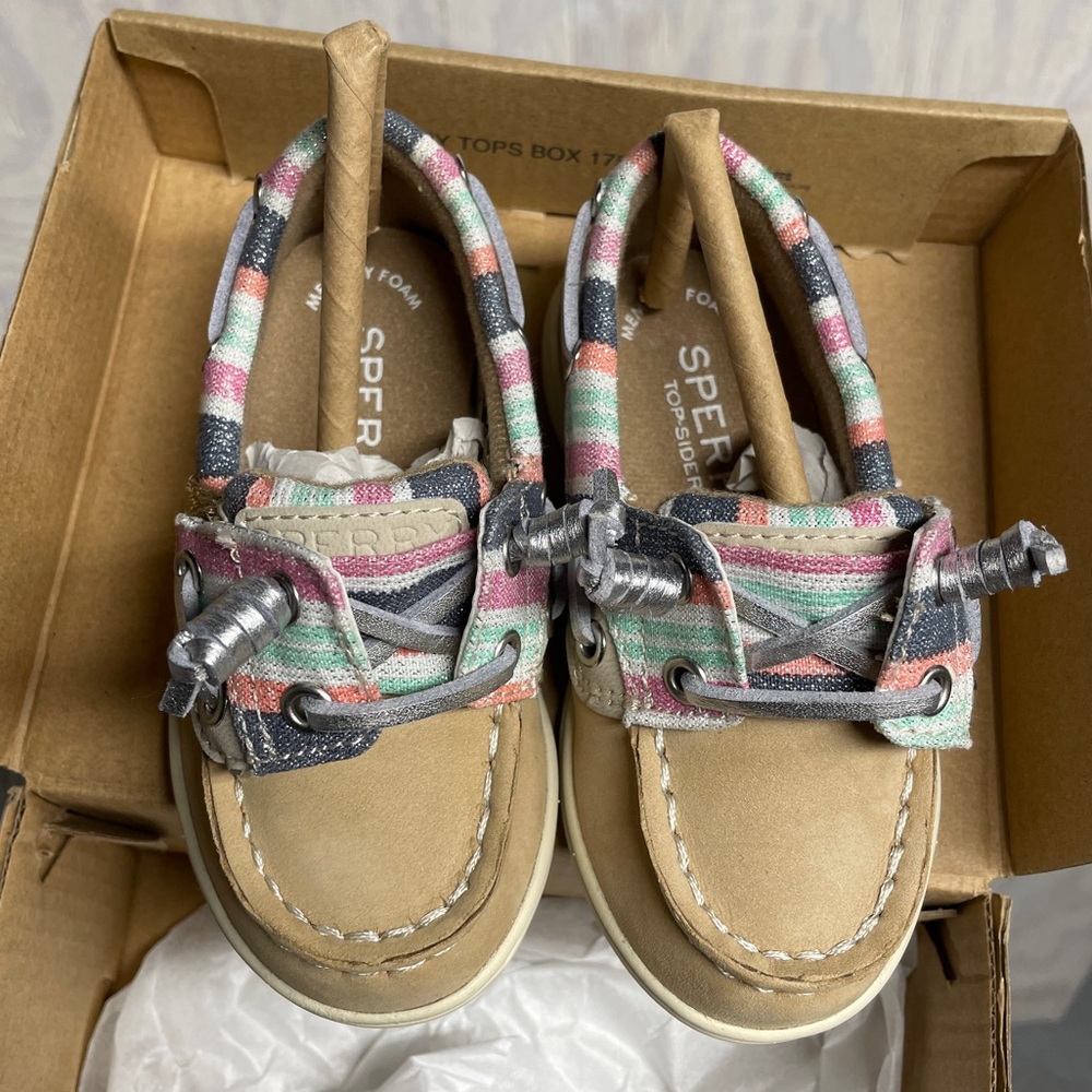 Sperry Shoreside Jr Stripe 6M Girls - Boat Shoes
